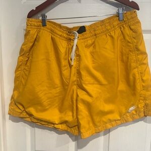 Nike Men's Bright Yellow Athletic Shorts